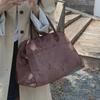 High-End Dam Retro Frostad Tote: 2025 Höst/Vinter, Stor Kapacitet för Pendling
