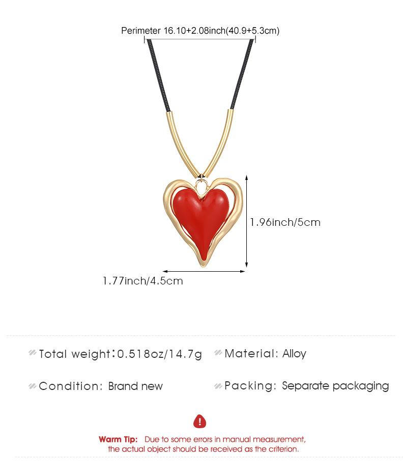 Exaggerated Gothic Heart Necklace For Women Jewelry 2025 Trending New Sweet Cool Hottie Peach Heart Pendant Necklaces Choker