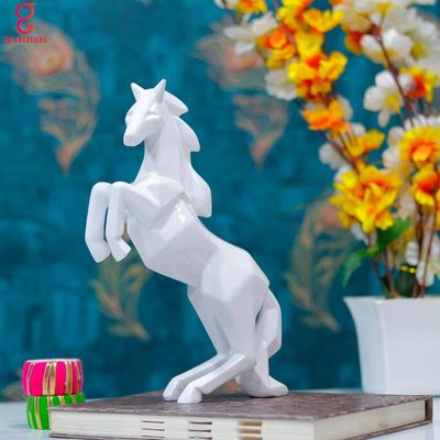 Horse Showpiece Vastu, Fengshui Figurine | Home Decor Items | Decorations And Gifting | Running Horse Statue For Money & Wealth - Polyresin, White New