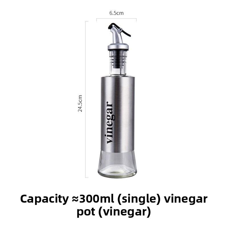 

Бытовая стеклянная бутылка для масла, герметичный резервуар для масла из нержавеющей стали, герметичная емкость для приправ, кухонный соевый соус, уксус, приправа vinegar