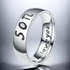 High-End Stainless Steel Titanium Couple Rings - No Fade, Plain Design