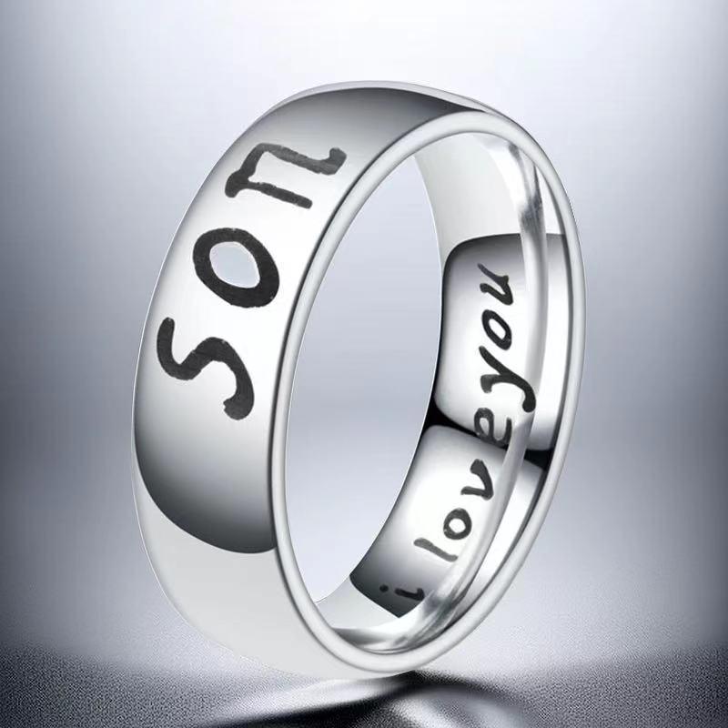 High-End Stainless Steel Titanium Couple Rings - No Fade, Plain Design