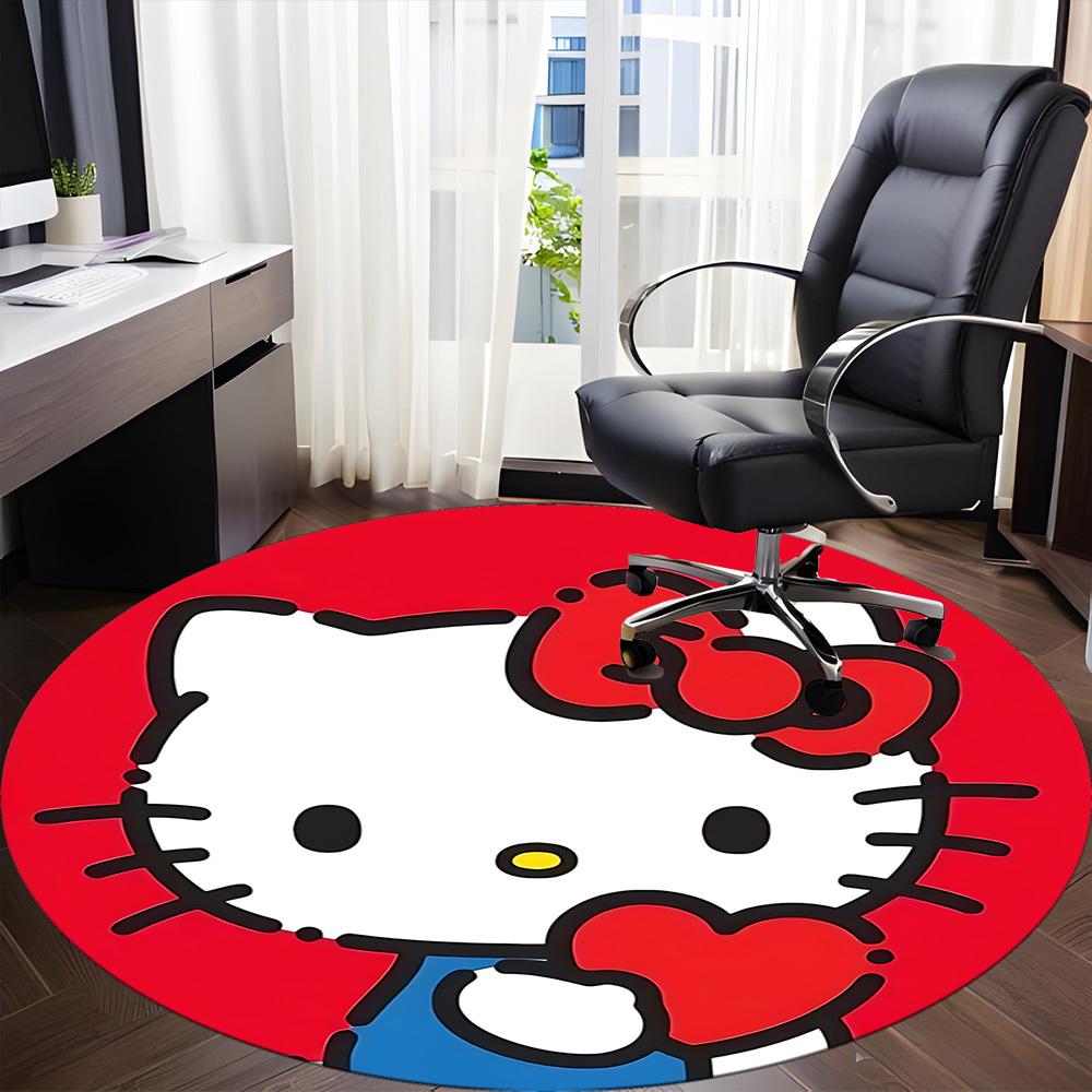 1pc Hello Kitty Chair Carpet for Office, Non slip, Soft and Durable Office Rug for Interior Decoration