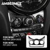 For MINI Cooper F55 F56 F57 Accessories Real Hard Dry Carbon Fiber Car Console Air Conditioning Knob Panel Decoration Cover Trim