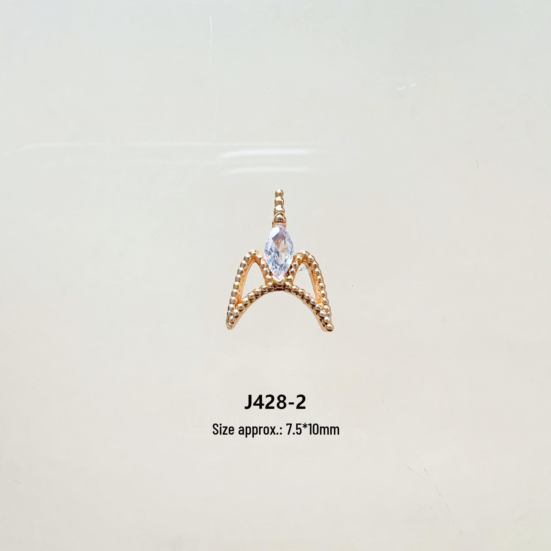 Gold Copper Zirconia Super Sparkle Rhinestone Inlaid French Nail Art Decorations