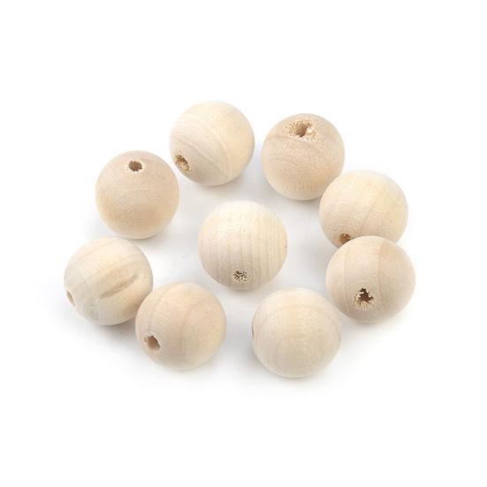 100Pcs 6/8/10/12/14mm Wooden Loose Beads for DIY Jewelry Earring Bracelet Craft