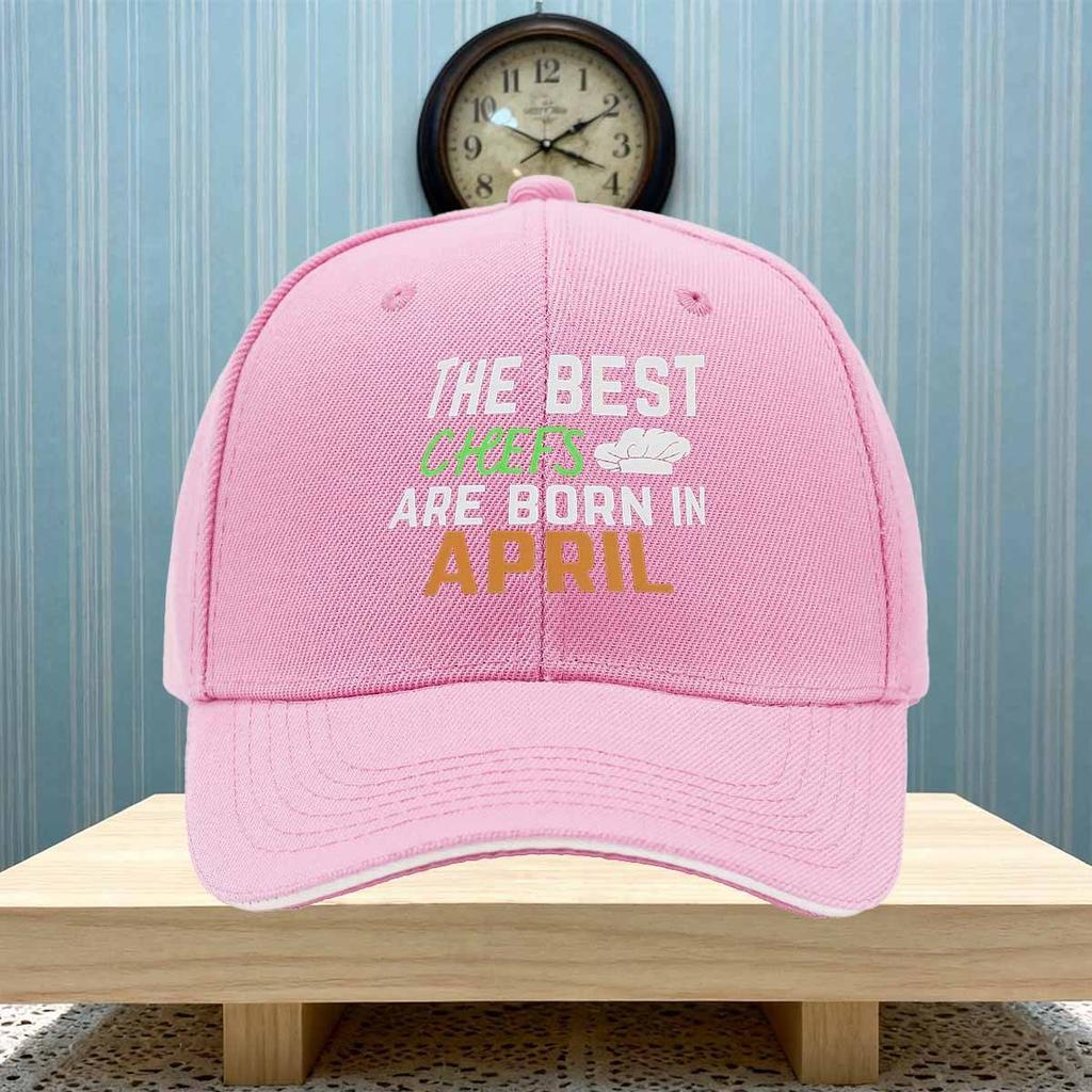 The Best Chefs Are Born In April Graphic Baseball Cap Polyester Adjustable Casual Sports Hat