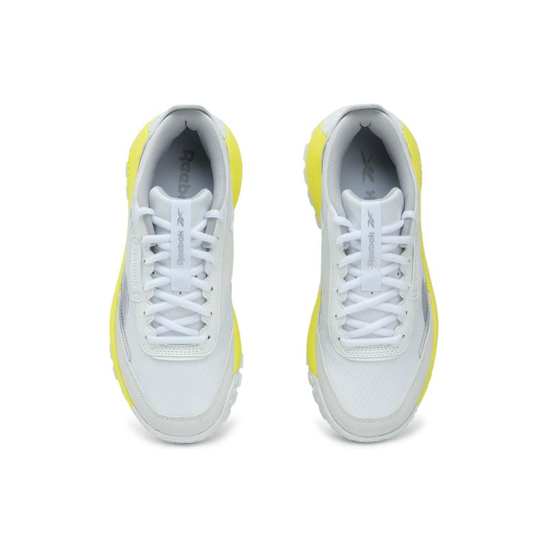 Reebok Low Top Running Shoes Unisex White Yellow Sneakers 100245221
