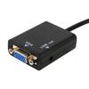 New 1×Black HDMI to VGA Converter With 3.5mm Audio Cable Video Output Adapter PC DVD