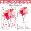 Valentine's Day Rose Wall Sticker Vine Fence Butterfly Removable Stickers Pvc Self-adhesive Party Atmosphere Decorative Decals