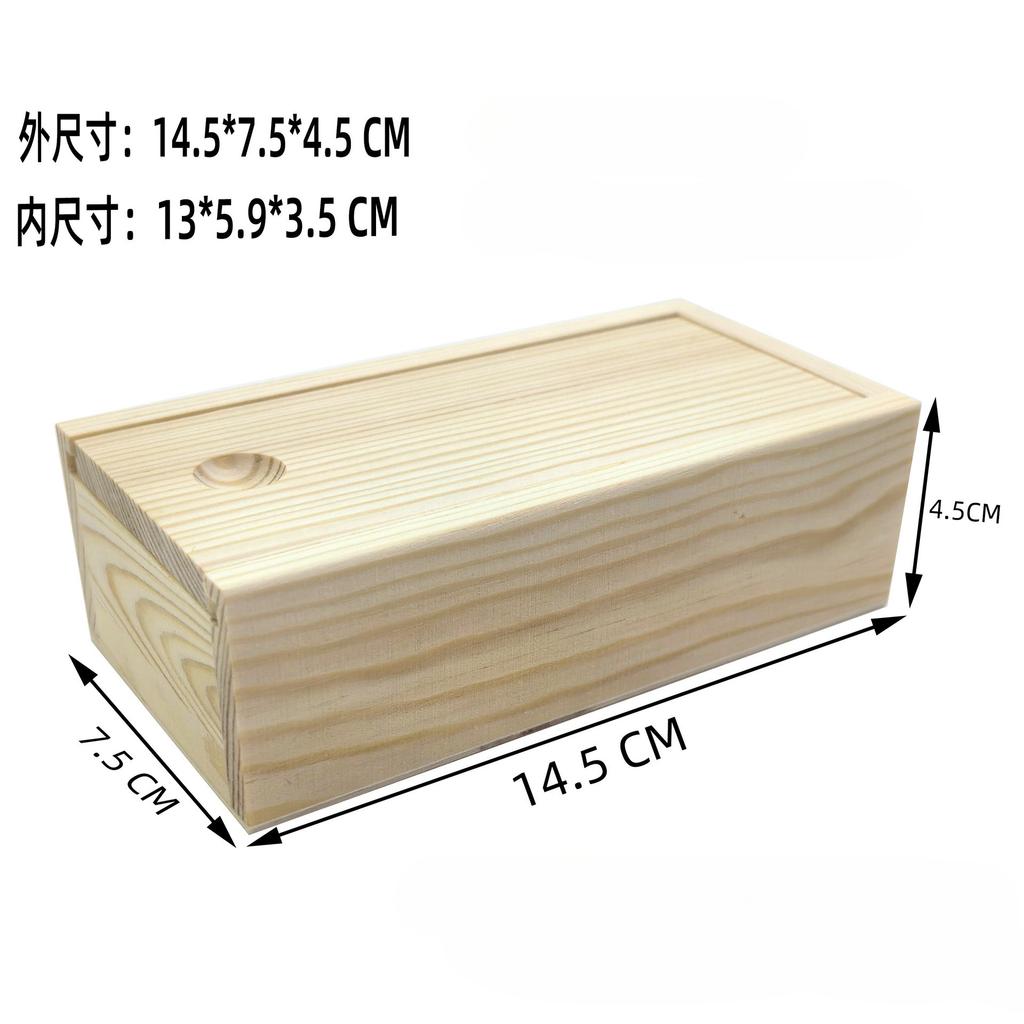 Pine Pull Box Sliding Cover Wooden Box Wooden Storage Box Wooden Storage Box Wooden Box Gift Jewelry Box
