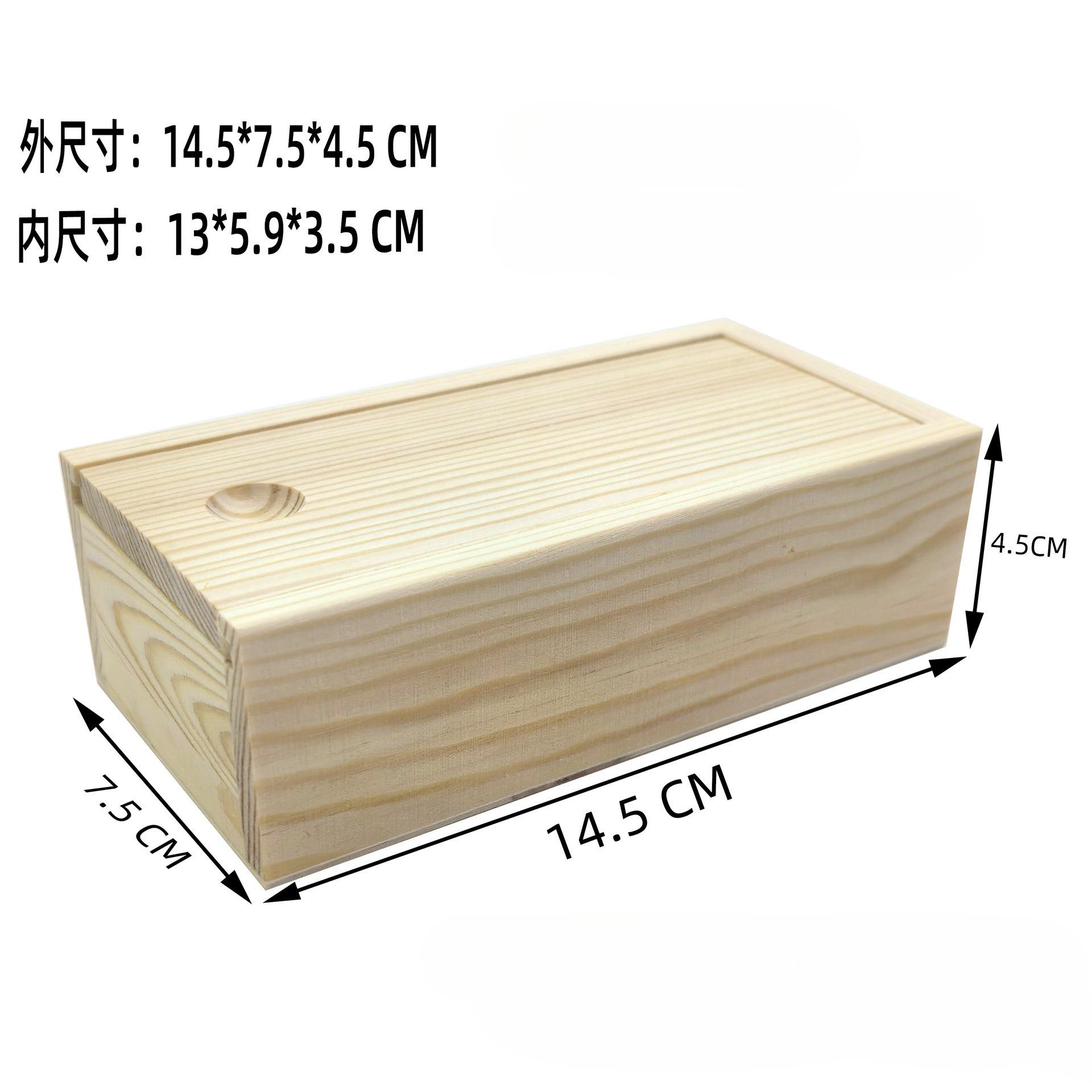 Pine Pull Box Sliding Cover Wooden Box Wooden Storage Box Wooden Storage Box Wooden Box Gift Jewelry Box
