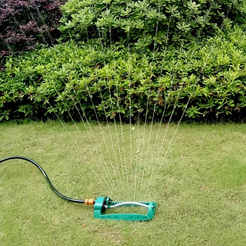 1pc Adjustable Automatic Swing Sprinkler for Lawn and Garden - Efficient Watering Tool with Adjustable Head, Orange & Black Design