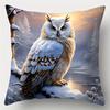 Snow - Realm Owl Dreamy Pillowcases Bedroom Living Room Sofa Home Decor Polyester Cushion Cover With Zipper