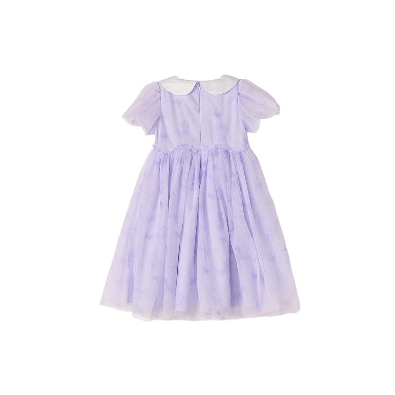Girls  Summer Puff Sleeve A-Line Princess Dress 120