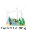 Wind Turbine Small Particle Assembly Building Model Windmill Garden Scene Decoration Diy Building Block