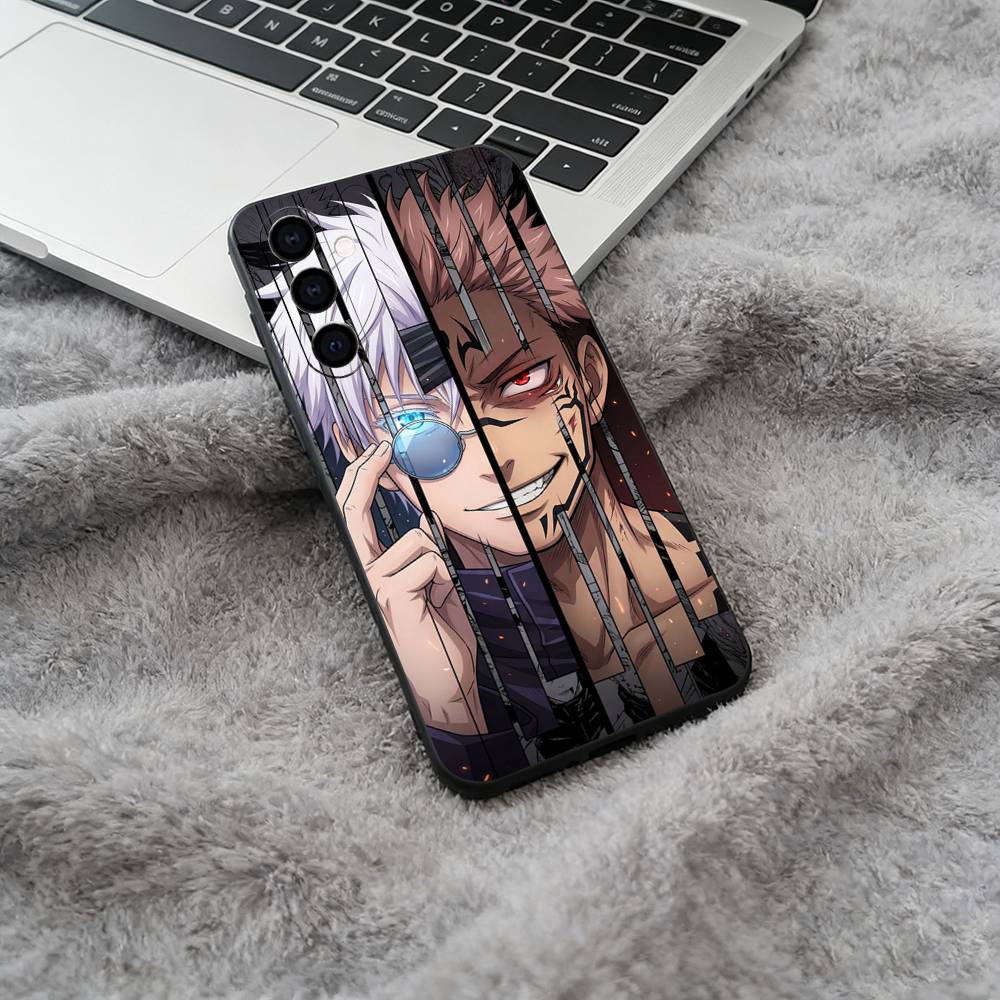 

J-K-Jujutsu -Kaisen Soft Silicone phone Case for Samsung Galaxy A73/A71/A72/A70/A53/A52/A51 - Black Samsung a40