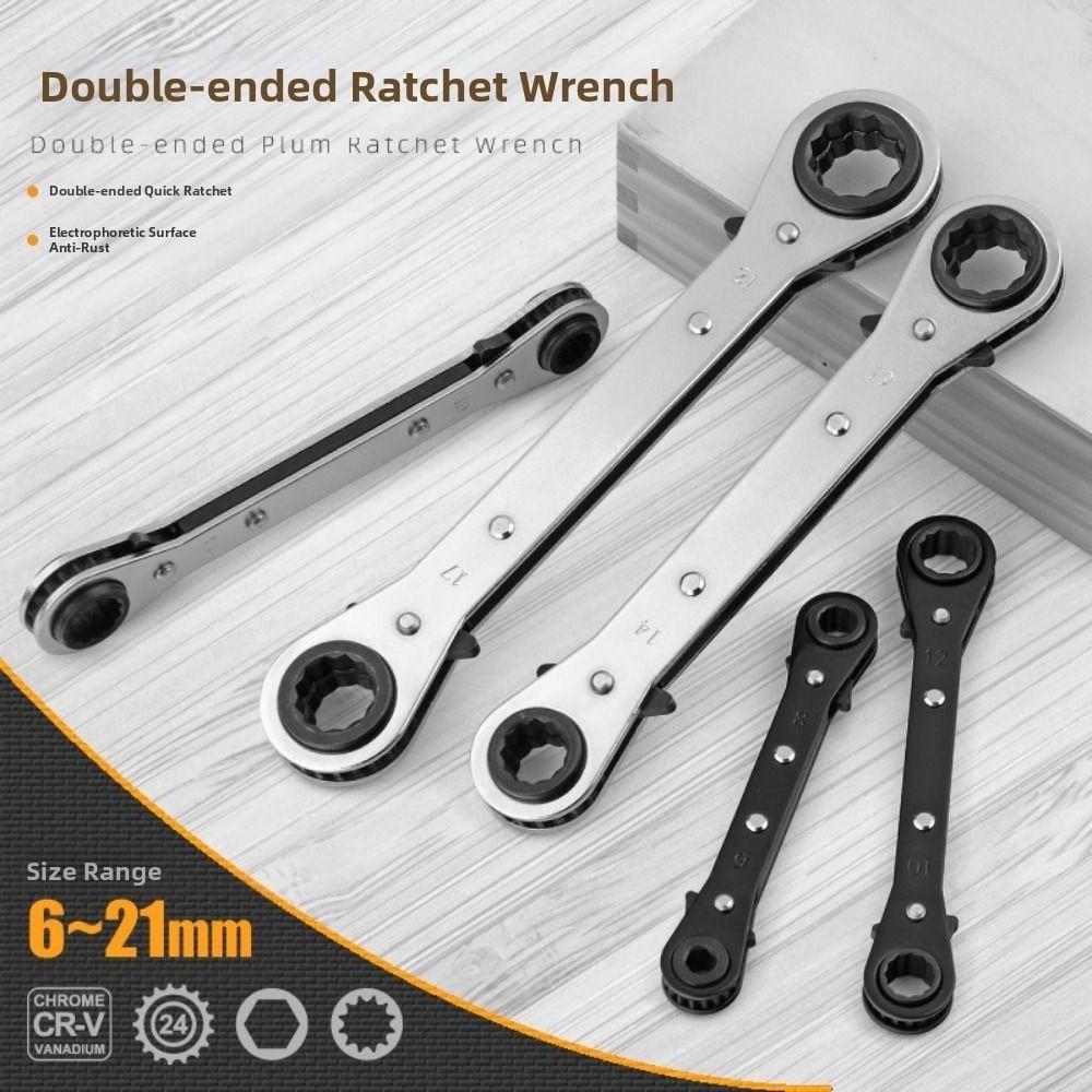 Durable Construction Ratchet Wrench Fully Polished Two-way Ratchet  DIY Projects