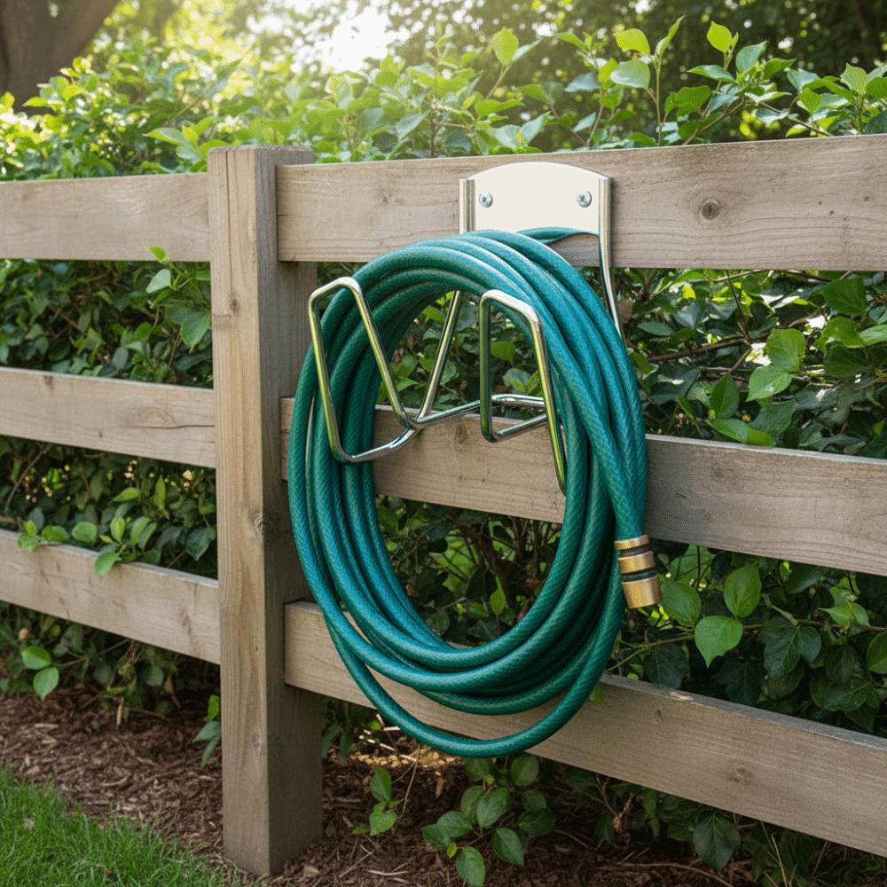 Rust-Proof Garden Storage Rack Silver Finish Garden Hose Hanger Water Pipe Organization  Garden Use