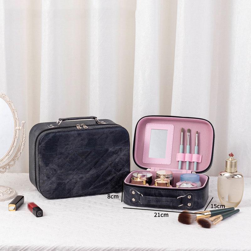 Large Capacity Advanced PU Leather Makeup Bags Fashion  Women's Travel Multiple Models Portable Makeup Box Portable Storage Bags