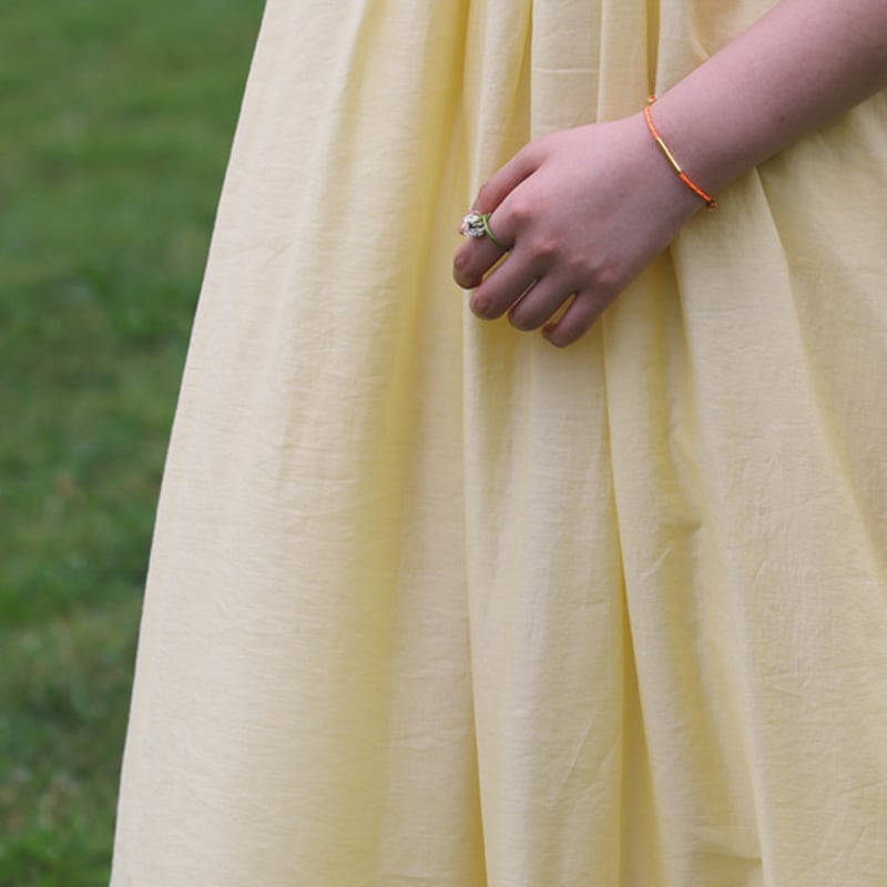 BE/GINS LA LIGNE SINGLE STRING BRACELET ORANGE Dot