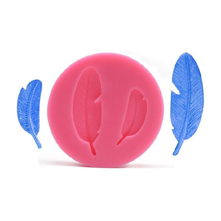 Feather Texture Printing Baking Biscuits Mold Food Grade Silicone Fondant Mould