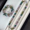 Vintage Autumn And Winter Morandi High-Gloss High-Quality Mixed-Color Artificial Pearl Collarbone Chain Necklace