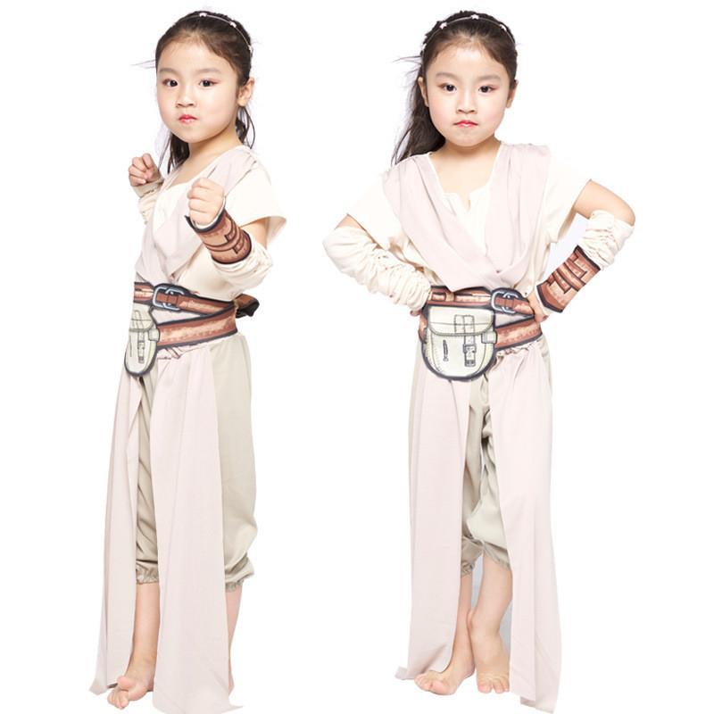 Versatile Rey Character Costume For Girls Made From Soft Polyester Perfect For Events