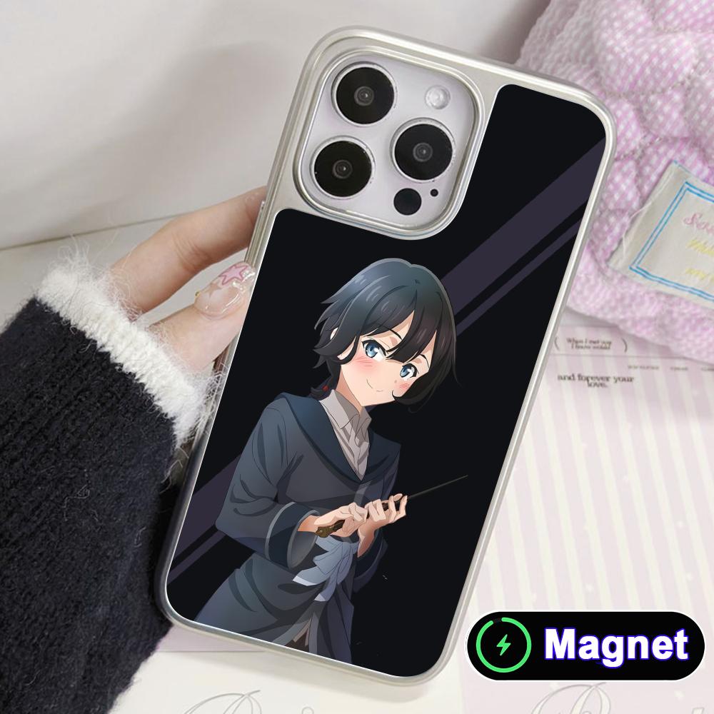 Wandering Witch Saya Phone Case for iPhone 17 16 15 14 13 12 11 Air Pro Max Plus Electroplated Silver Magsafe Cover
