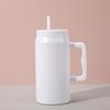 Large Capacity Travel Cup with Handle & Straw, Leak-Proof, Portable, Fits Car Cup Holder, Ice Cooler Function