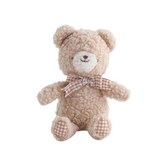 

Bear Gingham Check Ribbon Plush Squeak Toy for Small Dogs Popular Brand for Toy Poodles and Chihuahuas monchéri Monchéri Toy, (FREE/Beige), Cute,