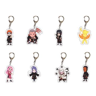 Anime Naruto Acrylic Keychain Accessaries Uzumaki Naruto Cartoon Keyring