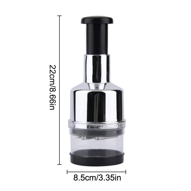 Lökhackare i rostfritt stål Handtryck Mathackare Skärare Skivare Skalare Manuell Grönsaks Vitlök Kök Rivjärn Verktyg