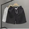 Men's Trendy White Diamond Pattern Shorts – Stylish Summer Home Wear