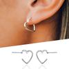 Hollow Heart-Shaped Stud Earrings, Cold Wind, Korean Simple Hong Kong Style Earrings, Personalized Trendy And Versatile Earrings, Earrings For Women