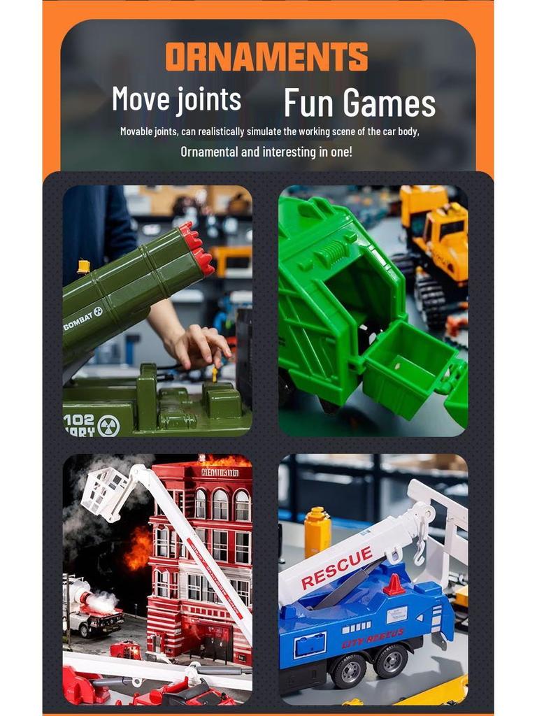 Little King Alloy Toy Pull-Back Excavator - Children's Construction Vehicle Model 