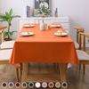 Durable Solid Color PVC Tablecloth Thickened Waterproof Square Table Cover Oil Proof Anti-scalding Table Cloth Table