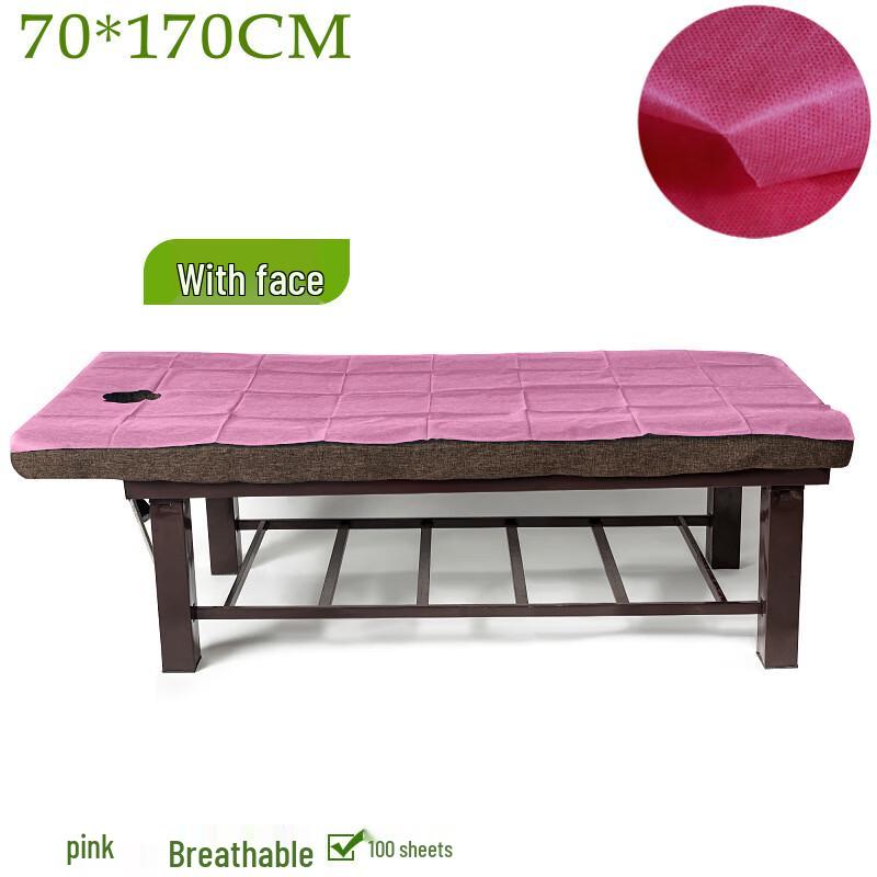 Extra Thick Breathable Disposable Non-Woven Bed Sheet with Face Hole