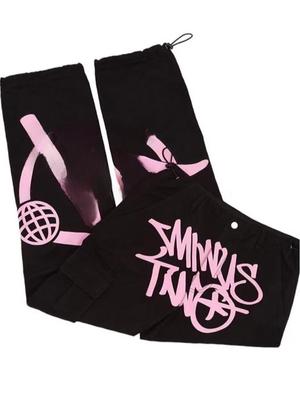 Mono Retro Y2K de Cintura Alta para Hombre con Estampado y Bolsillo - Estilo Urbano Hip Hop