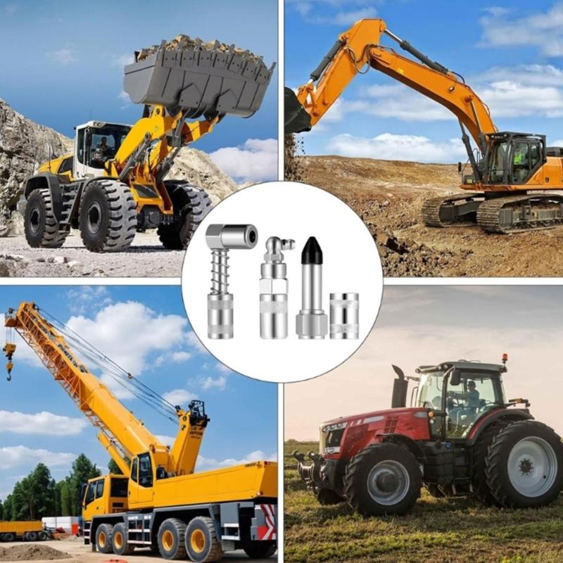 Fettmundstück mit flexiblem Verlängerungsschlauchadapter Fettpresse Schmiernippel für alle Arten von Fett