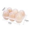 JANKOW 6-Grid Egg Holder, Portable Plastic Egg Case, Shockproof and Secure Egg Storage Box for Camping and Home Use