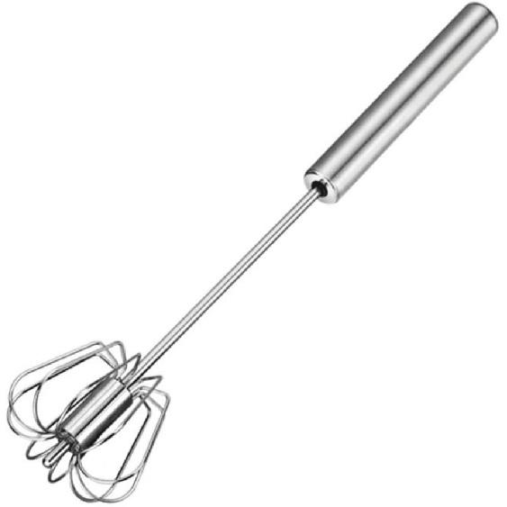 Stainless Steel Semi-Automatic Whisk,2024 New Multifunction Egg Beater,Beating,Whisking and Stirring,for Egg Whisk,Milk Frother,Cake,Batter and Other
