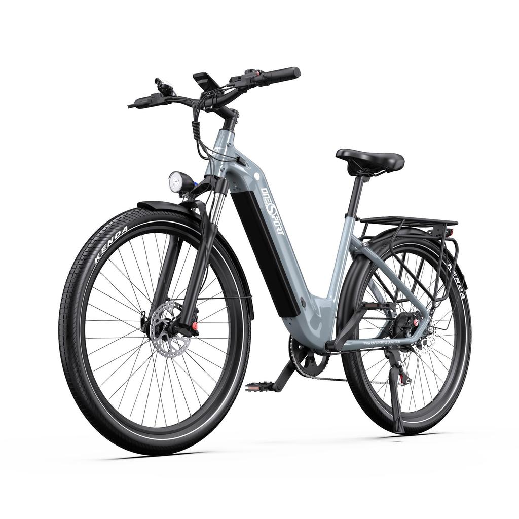 ONESPORT OT05 City Electric Bike 250W Motor 36V 18.2Ah Battery 27.5 Inch Tire - Grey