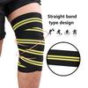 Fitness Knee Bandage Elastic Kneepad Straps for Gym Weightlifting Outdoor Sports (Black&Yellow)