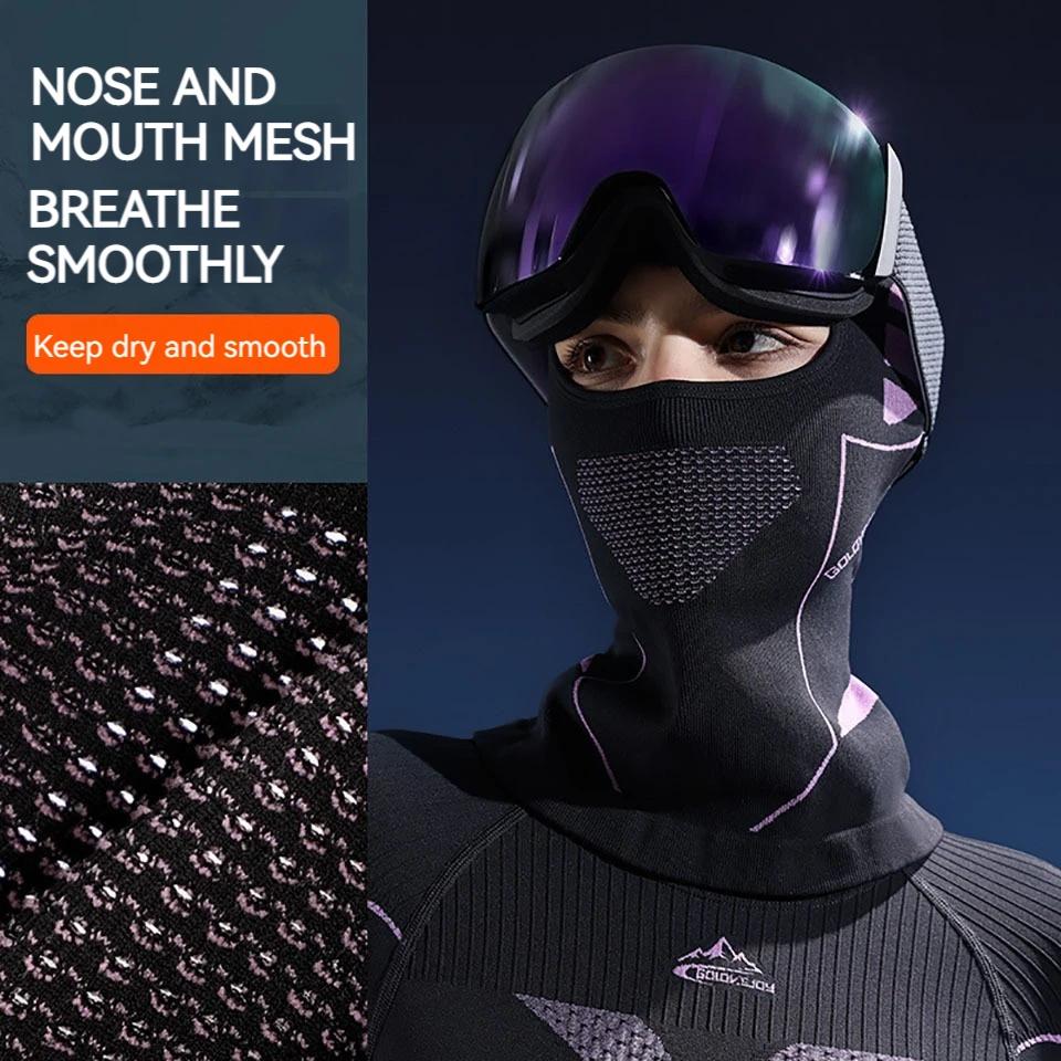 Loogdeel Motorcycle Windproof Balaclava Helmet Liner Unisex Winter Warm Skiing Riding Running Face Mask Bicycle Headwear