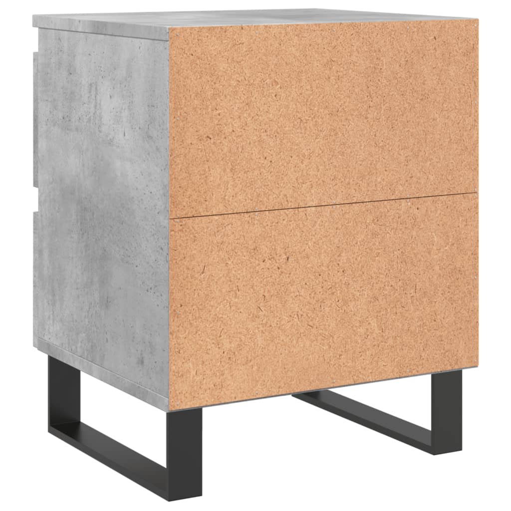 Nightstand Concrete Gray 40 x 35 x 50 cm Particleboard