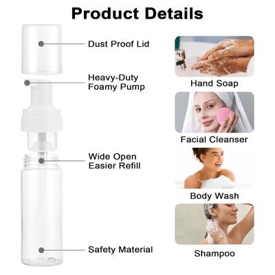 Portable 30/60ml Foam Pump Bottle Clear Plastic Foam Bottle Empty Bottle Travel Cleaning