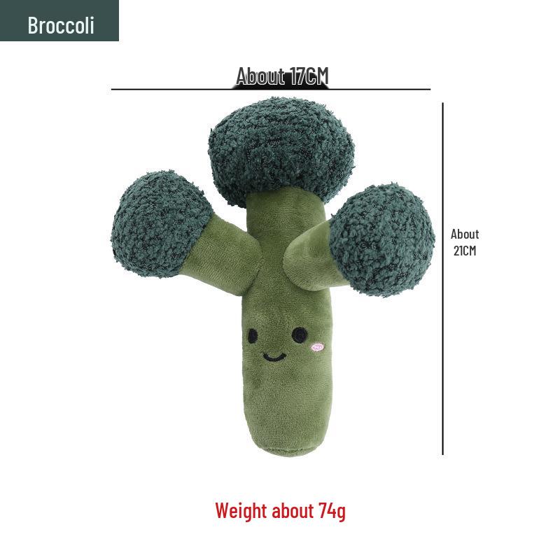 Interactive Plush Fruit & Vegetable Chew Toys for Dogs - Self-Entertainment & Early Education