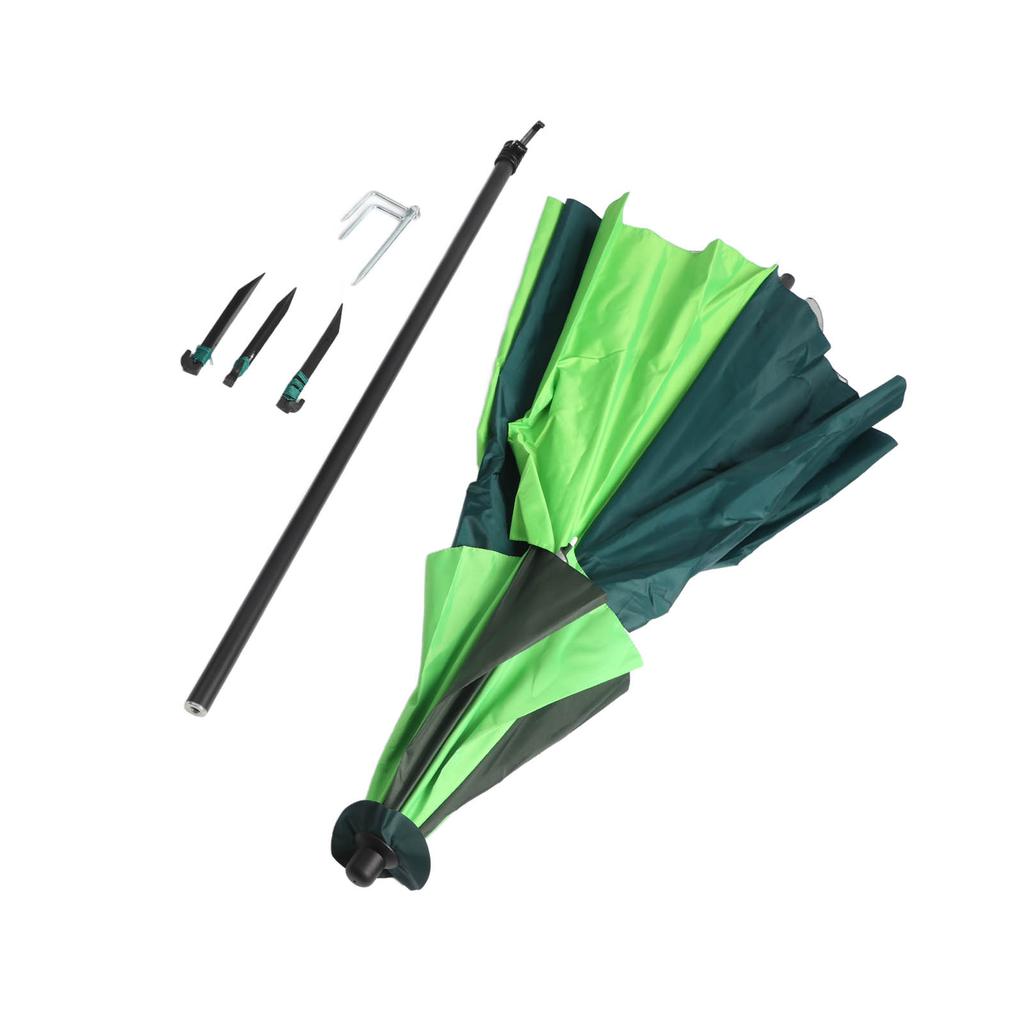 Fishing Umbrella Outdoor 2 Layer Rain Protection Universal Folding Sunshade Sunscreen Casual Green Color Matching 2meter