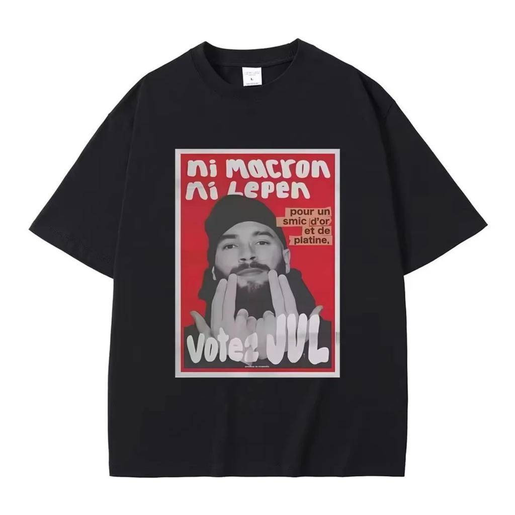 Francuski Raper JUL Graficzny T-shirt Męski Damski Hip Hop Trend Mody Koszulka Męska 2026 Wiosna Lato Codzienny Bawełniany Krótki Rękaw